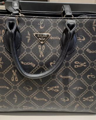 Borsa donna a spalla con manici nera 34X28X15