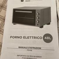 forno elettrico 48 L