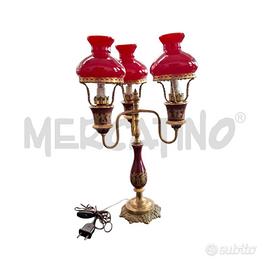 LAMPADA OTTONE 3 LUCI BORDEAUX