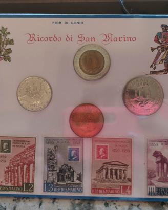 Ricordi di San Marino - Monete e Francobolli 