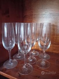 8 bicchieri fute champagne cristallo