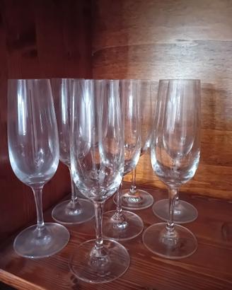 8 bicchieri fute champagne cristallo