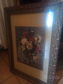 quadro anni 70,stampa fiori,di Albert Williams