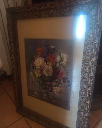 quadro anni 70,stampa fiori,di Albert Williams