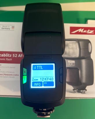 Flash Metz Megablitz 52 AF1 Digital For Nikon