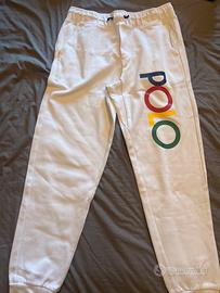 pantalone tuta ralph lauren bianco 14-16