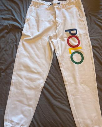pantalone tuta ralph lauren bianco 14-16