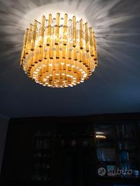 Lampadario Venini quadrilobi