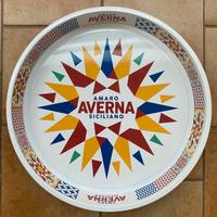 Vassoio Amaro Averna in metallo, bar, nuovo