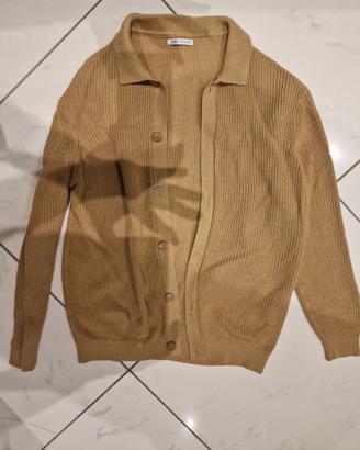 Cardigan uomo Zara Man beige tg. M