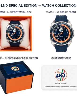 Orologio LND Special Edition FIGC 100M blu/arancio