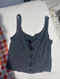 Top a bretelline incrociato ovs taglia L