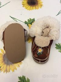 Scarpe bimbo/a in vero montone