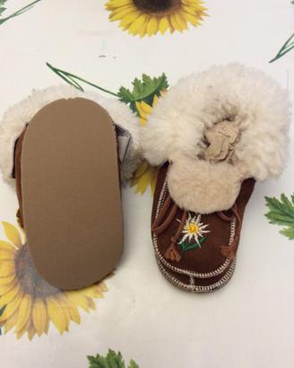 Scarpe bimbo/a in vero montone