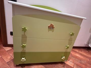 Cassettiera/fasciatoio per cameretta bambini