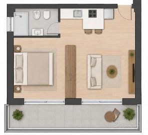 Elegante Loft Arredato con Ampio Balcone LIBERO