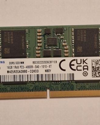 Samsung 16GB 16x1 DDR5 4800 SODIMM