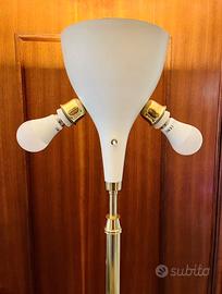 Lampada piantana modernariato ottone Alastor