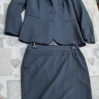 tailleur donna gessato blu