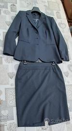 tailleur donna gessato blu