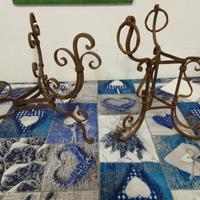 portafiori vintage in ferro battuto 