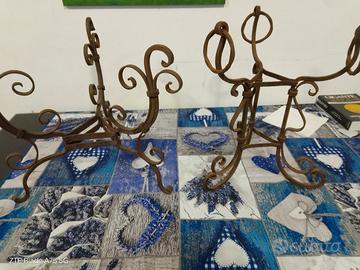 portafiori vintage in ferro battuto 