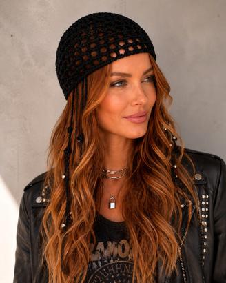 Cappello a rete cuffia ad uncinetto punk style 