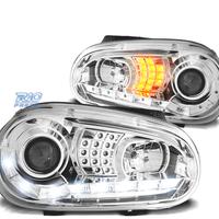 FARI VOLKSWAGEN VW GOLF 4 DAYLIGHT CROMATI FRECCE 
