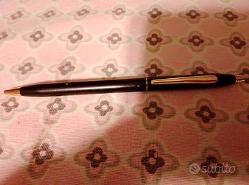 penna vintage cross nera placcatura 