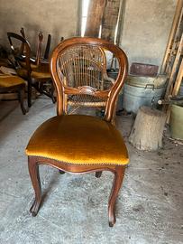 6 Sedie vintage seduta a palloncino anni 50