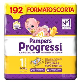 Pampers Progressi Newborn, Taglia 1, 192 Pannolini