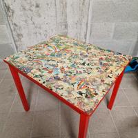 tavolino ikea con decoupage