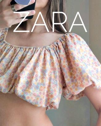 Crop Top Zara estivo floreale