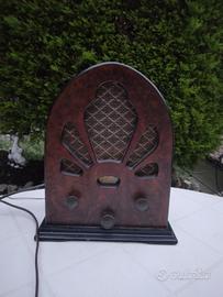 Radio Phonovox in radica naturale riproduzione