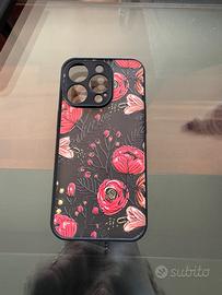 Cover iPhone 15 Pro fiori – silicone, nuova