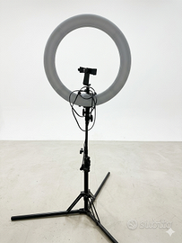 Ring Light LED Professionale con Treppiede e Suppo