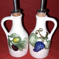 Bottigliette olio e aceto in ceramica