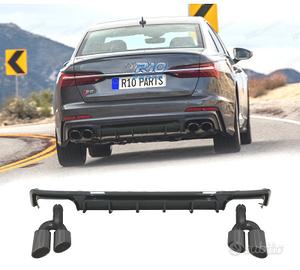 DIFFUSORE AUDI A6 A6 AVANT 18-22 LOOK S6 NERO LUCI