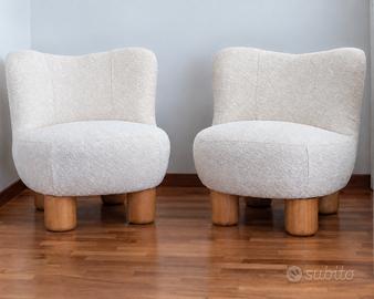 Coppia Poltrone NOHAM Maisons du Monde Boucle Écru