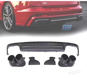 DIFFUSORE AUDI A6 S LINE 18-22 LOOK S6 + TERMINALI
