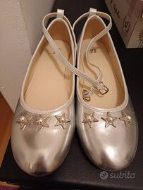 Scarpe ballerine argento bambina 38