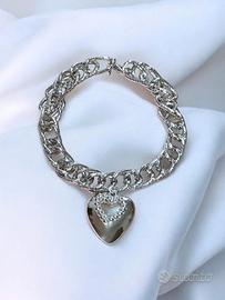 Bracciale Acciaio con Ciondoli Colore Argento 