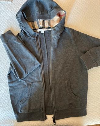 Felpa grgia Burberry taglia 8 anni