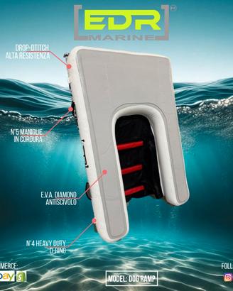 DOG RAMP - Rampa gonfiabile fuoribordo per cani