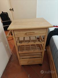 Carrello da cucina con rotelle