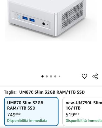 minisforum um870 slim mini pc
