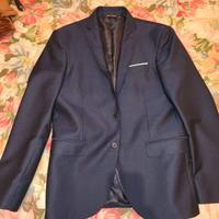 Completo da uomo blu metallizzato