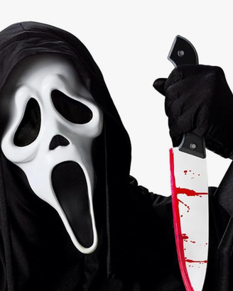 Machera Halloween Horror Scream + coltello finto