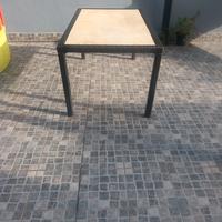 set tavolo e 6 sedie con braccioli per esterno