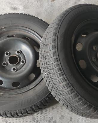4 pneumatici invernali +cerchi Bridgestone+ice bla